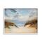 Stupell Industries Alluring Cloudy Beach Path Wooden Fence Tall Grass in White Frame Wall Art